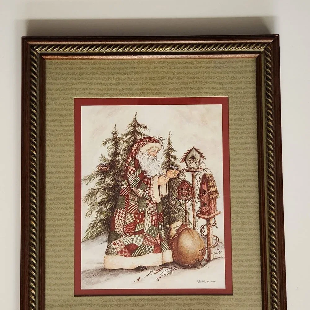 Charlotte Mortimer Old World Santa Prints Matted and Framed EUC - Picture 2 of 8